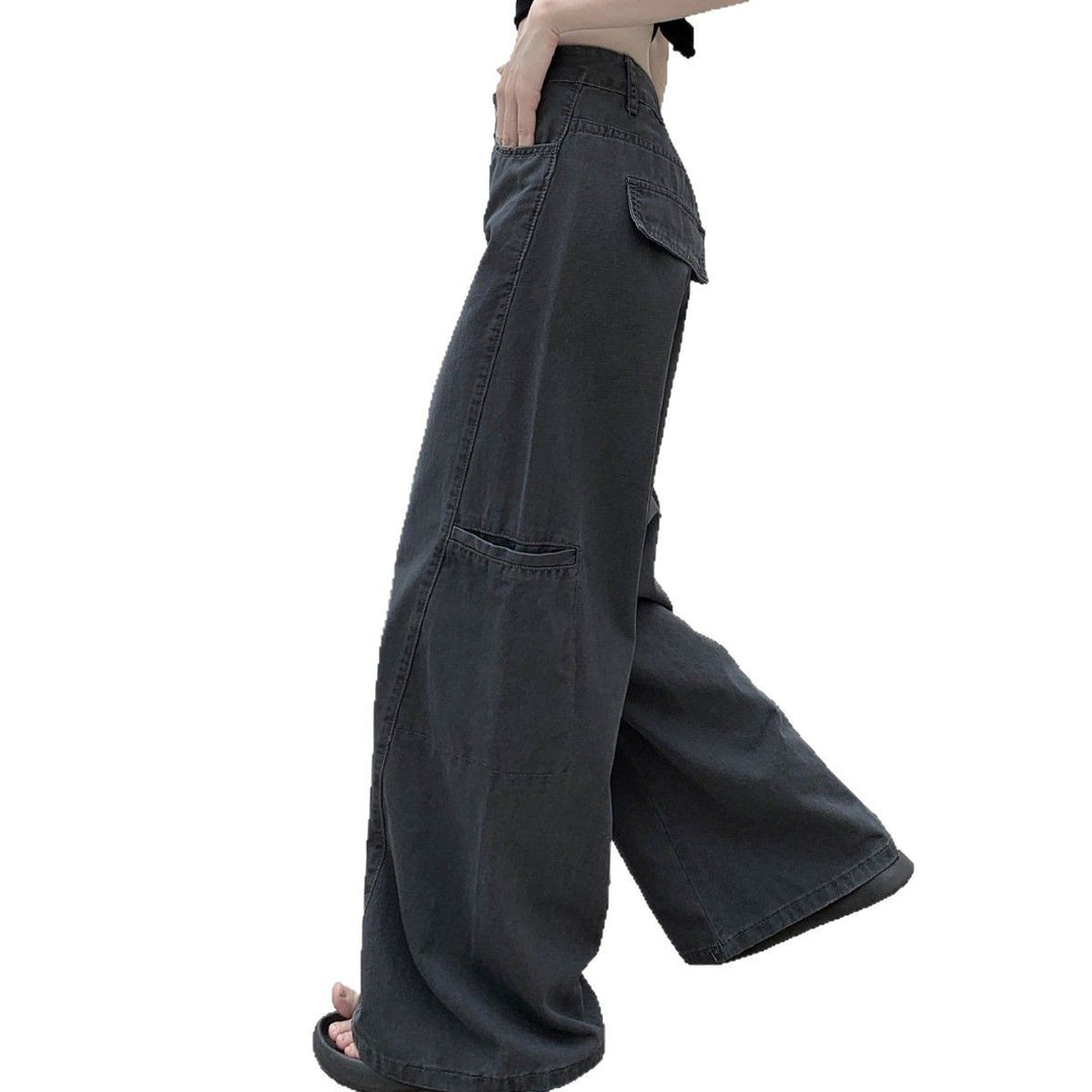Damen Weite High-Waist Hose mit praktischen Taschen EB