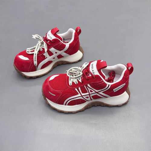 Damen Sportliche Sneakers mit atmungsaktivem Obermaterial und robustem Profil EB