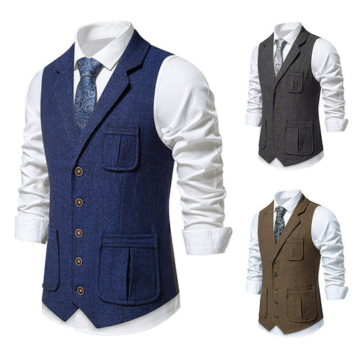 Herren elegante Weste im modernen Design mit Karomuster EB