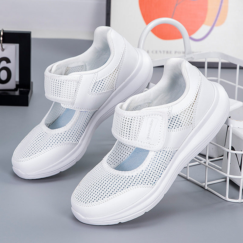 Damen Sportliche Slip-On Sneakers mit atmungsaktivem Netzdesign EB