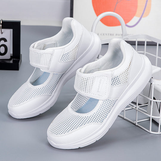 Damen Sportliche Slip-On Sneakers mit atmungsaktivem Netzdesign EB