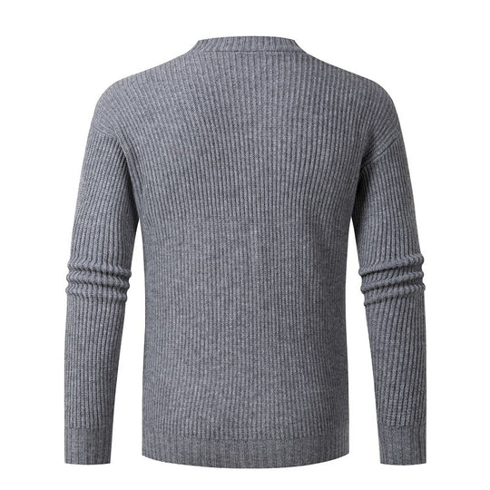 Damen gestreifte Strickjacke mit modischem Schnitt und praktischen Taschen EB