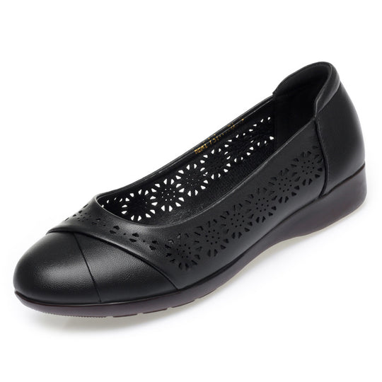 Damen Ballerinas mit atmungsaktivem Lochmuster und flexibler Sohle EB