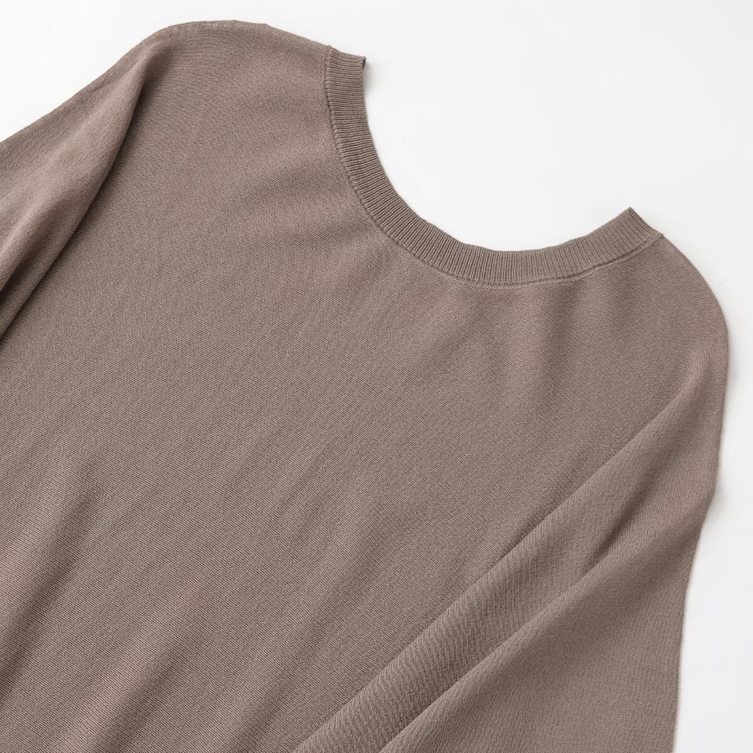 Damen luftiges Kleid mit weitem Schnitt und eleganten Puffärmeln EB
