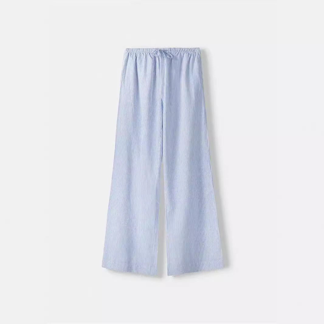 Damen Hochtaillierte Freizeithose mit breitem Bein EB