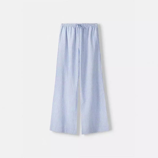 Damen Hochtaillierte Freizeithose mit breitem Bein EB