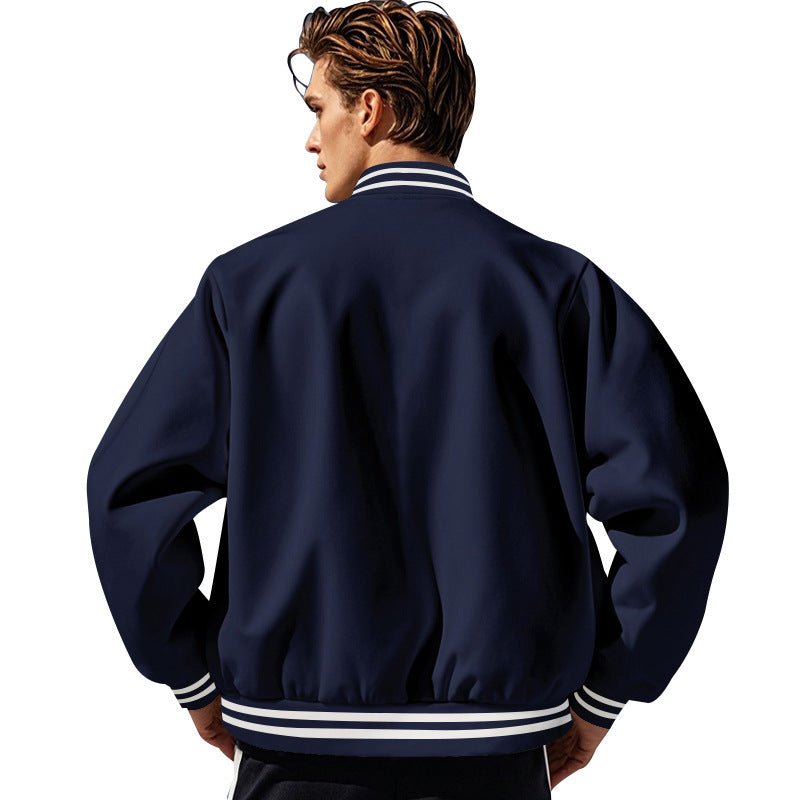 Herren Collegejacke mit elastischen Bündchen und hochwertiger Verarbeitung EB