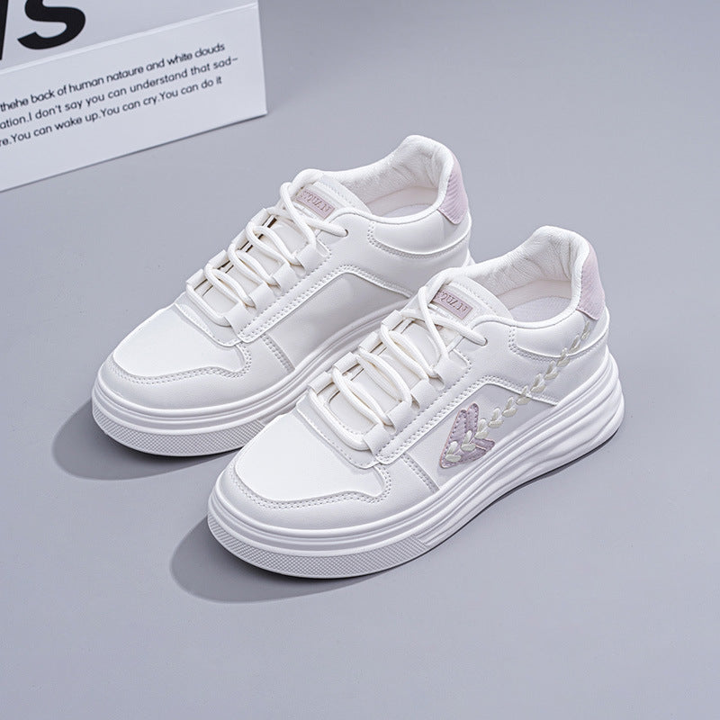 Damen Sportliche Plateau-Sneaker mit eleganten Details und atmungsaktivem Obermaterial EB