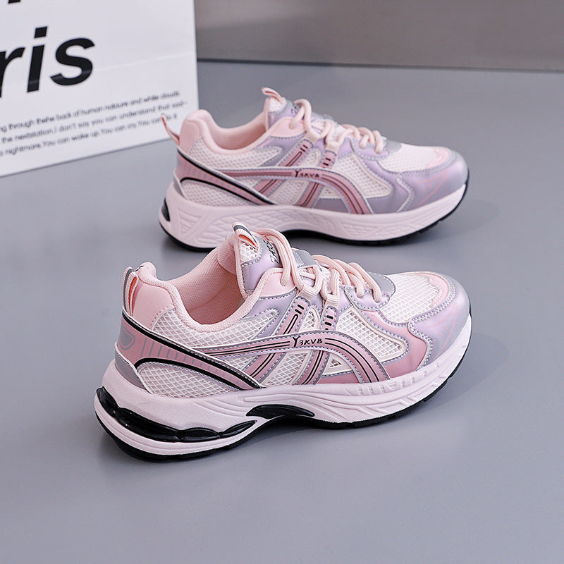 Damen Sportliche Sneakers mit dynamischer Mesh-Oberfläche und stoßdämpfender Sohle EB
