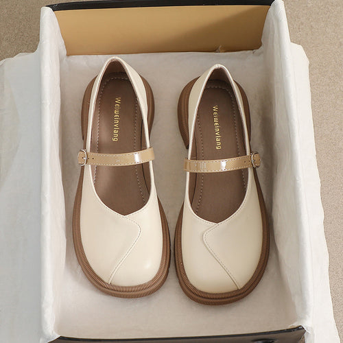 Damen Mary-Jane Ballerinas mit praktischem Riemen und stabiler Sohle EB