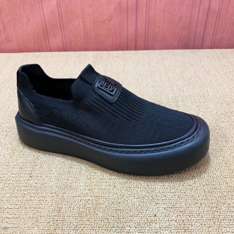 Damen Bequeme Slip-On Sneakers mit elastischem Obermaterial EB