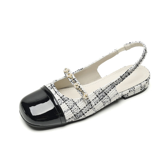 Damen Slingback-Ballerinas mit eleganter Schnallenverzierung EB