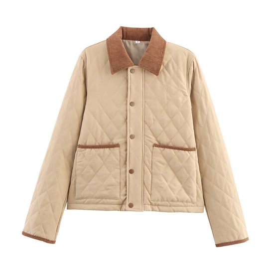 Damen Steppjacke mit strukturiertem Kragen und praktischen Taschen EB