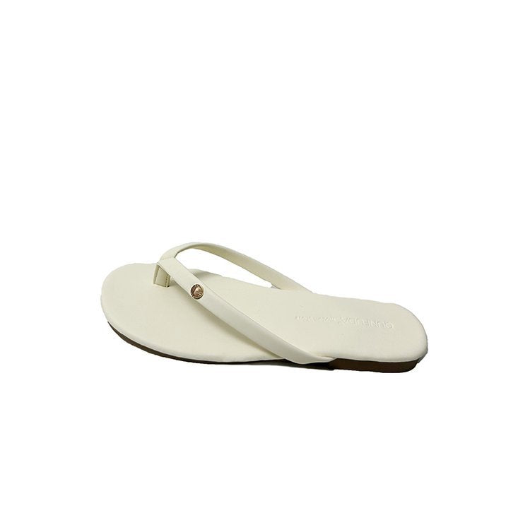 Damen Flip-Flops mit minimalistischer Riemenführung und bequemem Fußbett EB