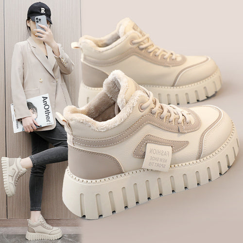 Damen modische Chunky Sneaker mit weichem Futter und robuster Sohle EB