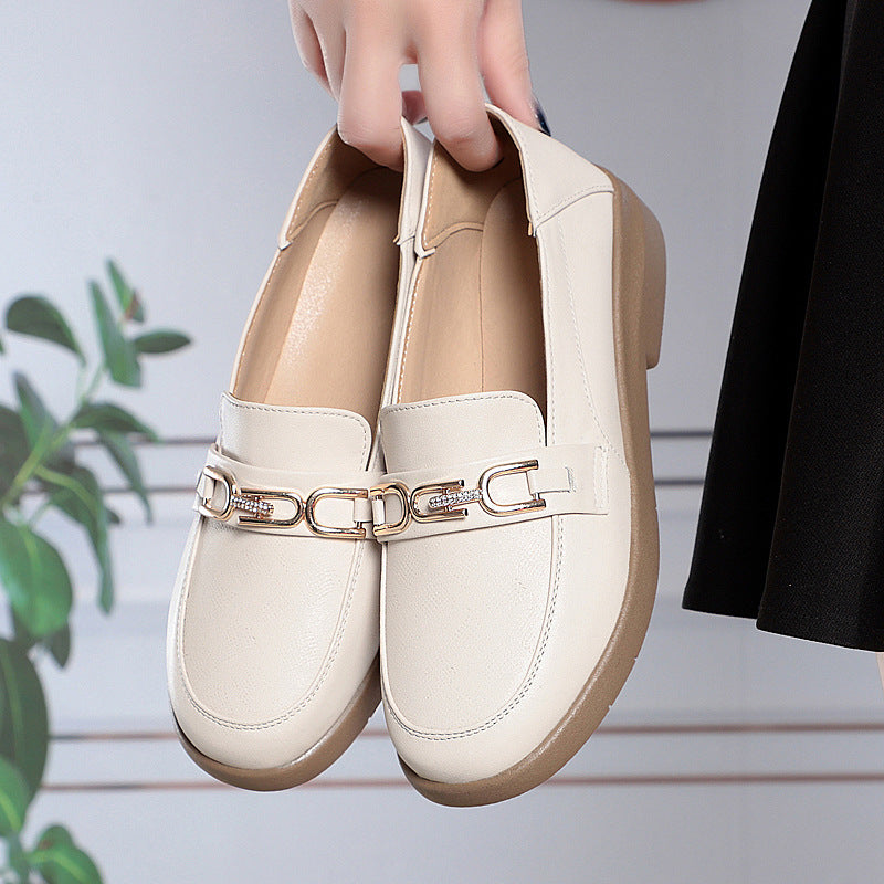 Damen Mokassins mit modischem Schmuckdetail und rutschfester Sohle EB