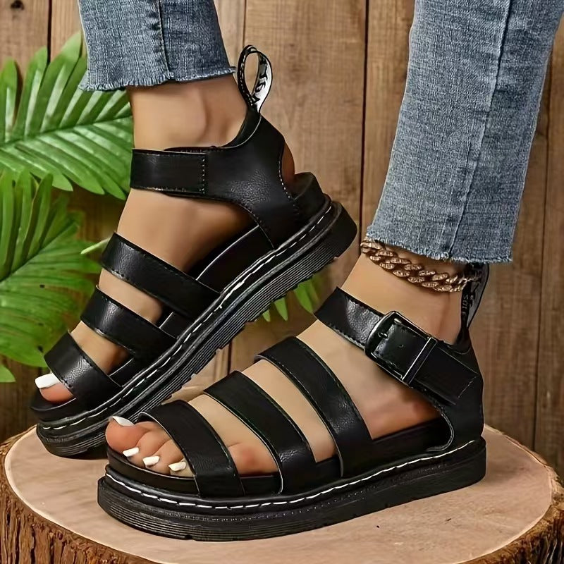 Damen Bequeme Sandalen mit verstellbarem Riemen EB