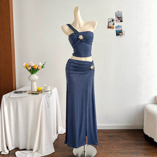 Damen elegantes Sommerkleid mit floralem Detail EB