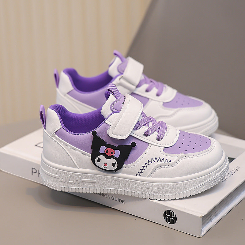 Damen Kindersneaker mit niedlichem Tiermotiv und praktischem Klettverschluss EB