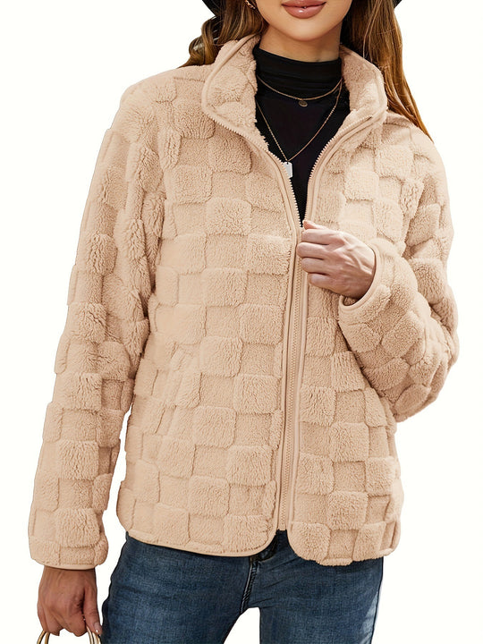 Damen kuschelige Fleecejacke EB
