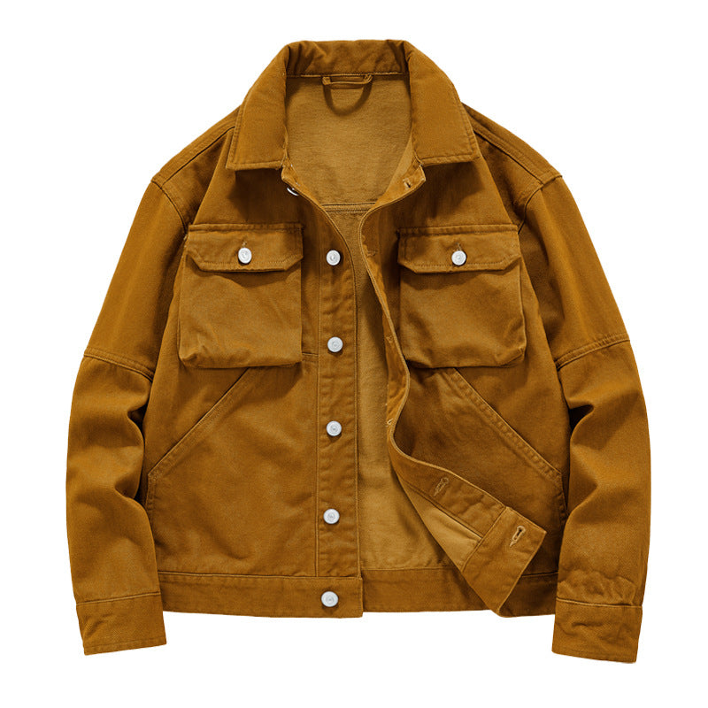 Herren nan kurze Worker-Jacke aus heavy-twill mit aufgesetzten Klappentaschen, schrägen Eingrifftaschen und verstärkten Nähten EB