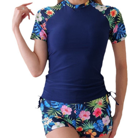 Damen Surf-Anzug mit floralem Design und modischen Akzenten EB