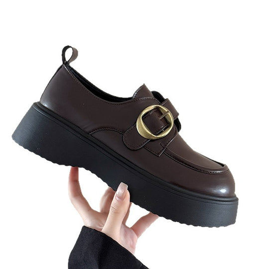 Damen elegante Mokassins mit modischem Schnallenverschluss EB