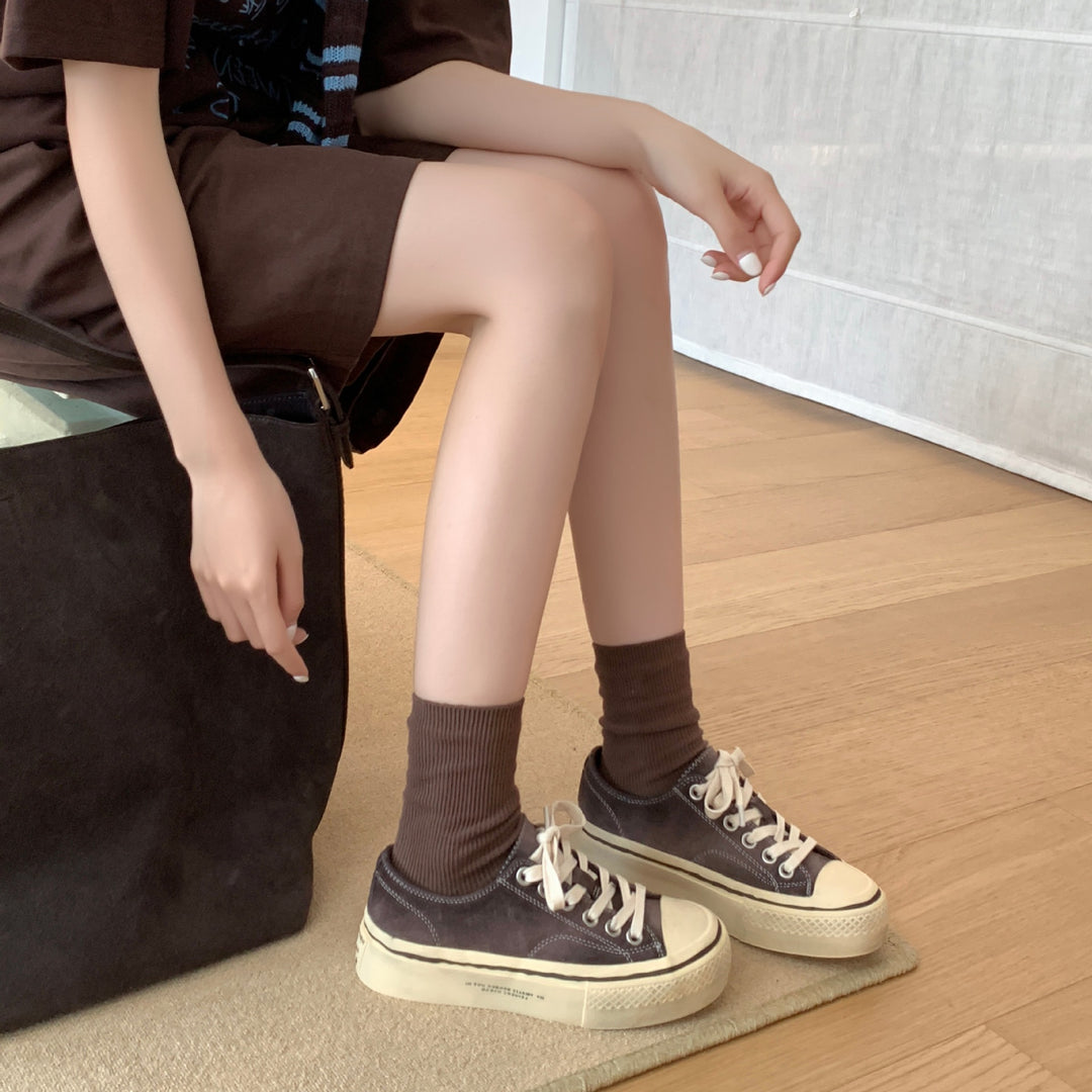 Damen Modische Sneakers aus hochwertigem Wildleder mit bequemer Sohle EB