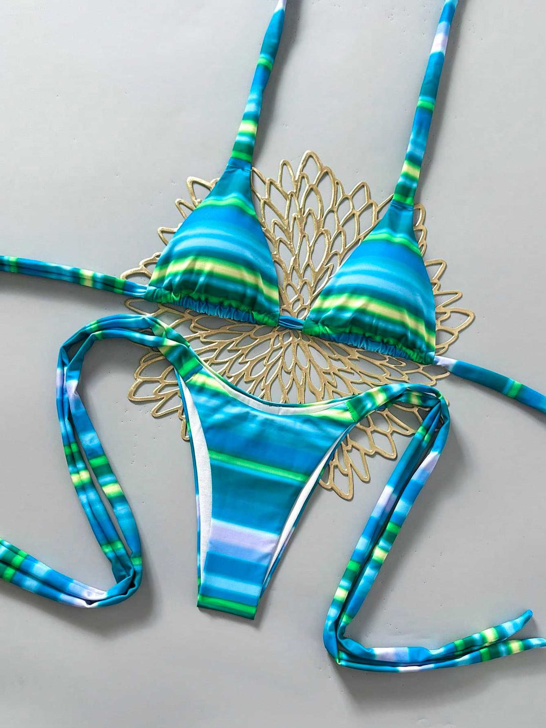 Damen Triangel-Bikini mit verstellbaren Bändern EB