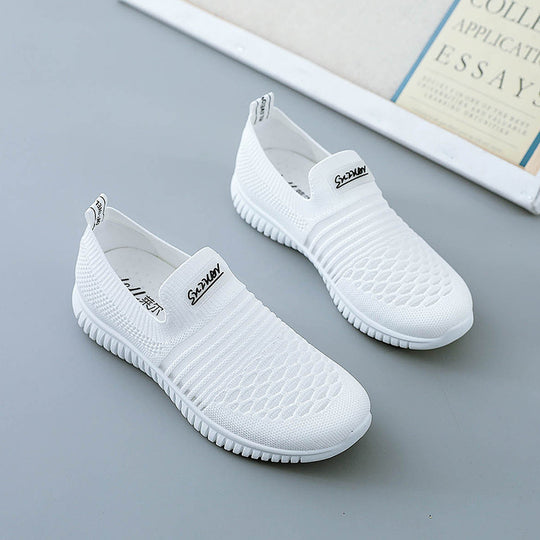 Damen Sportliche Slip-On Sneakers mit atmungsaktivem Obermaterial EB