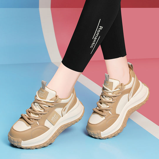 Damen Sportliche Chunky Sneakers mit dämpfender Sohle und rutschfestem Profil EB