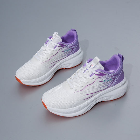 Damen Atmungsaktive Freizeitsneaker mit stoßdämpfender Sohle und elastischer Schnürung EB