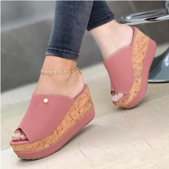 Damen Komfortable Plateausandalen mit offener Zehe EB