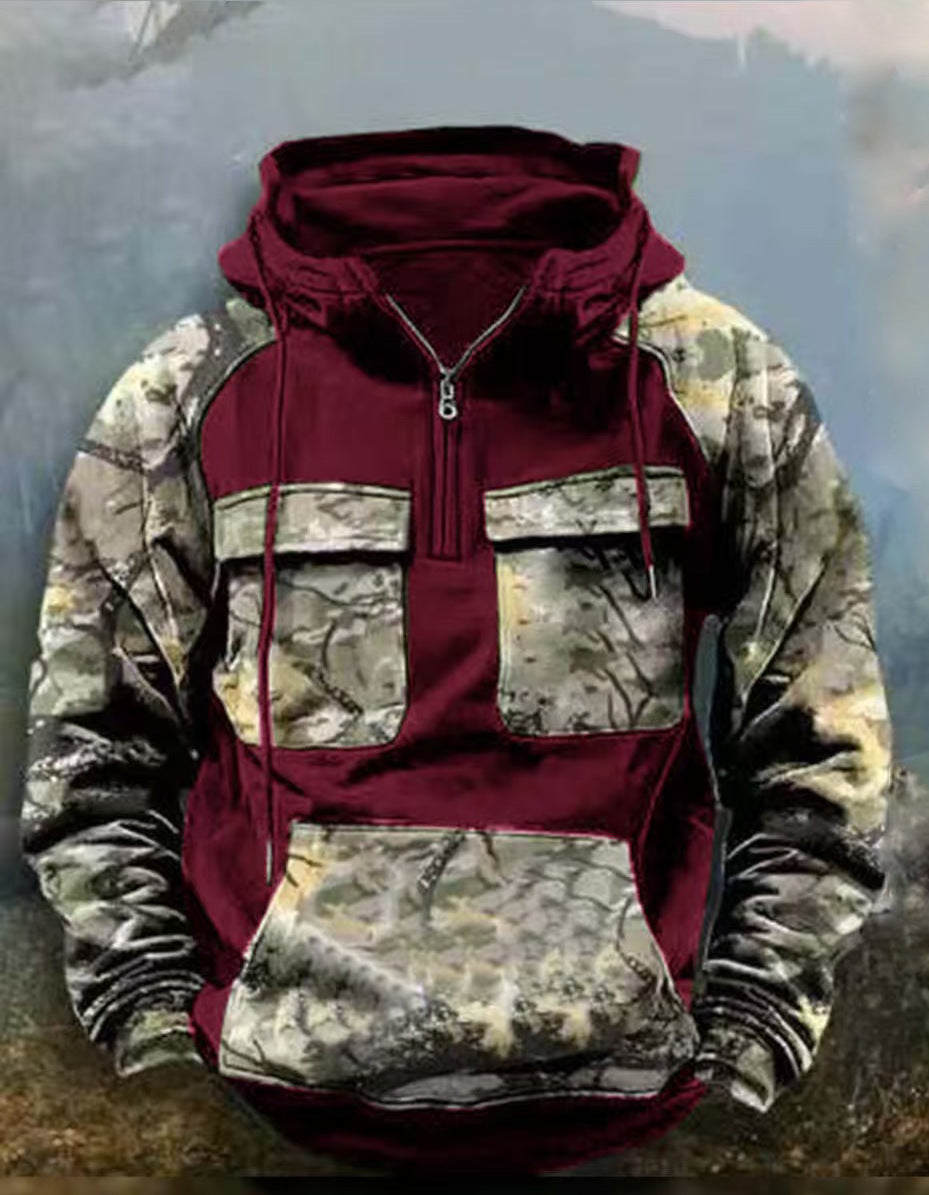 Herren Camouflage Funktionskapuzenpullover EB