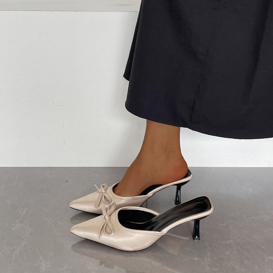 Damen Slingback-Pumps mit eleganter Schleifenverzierung EB