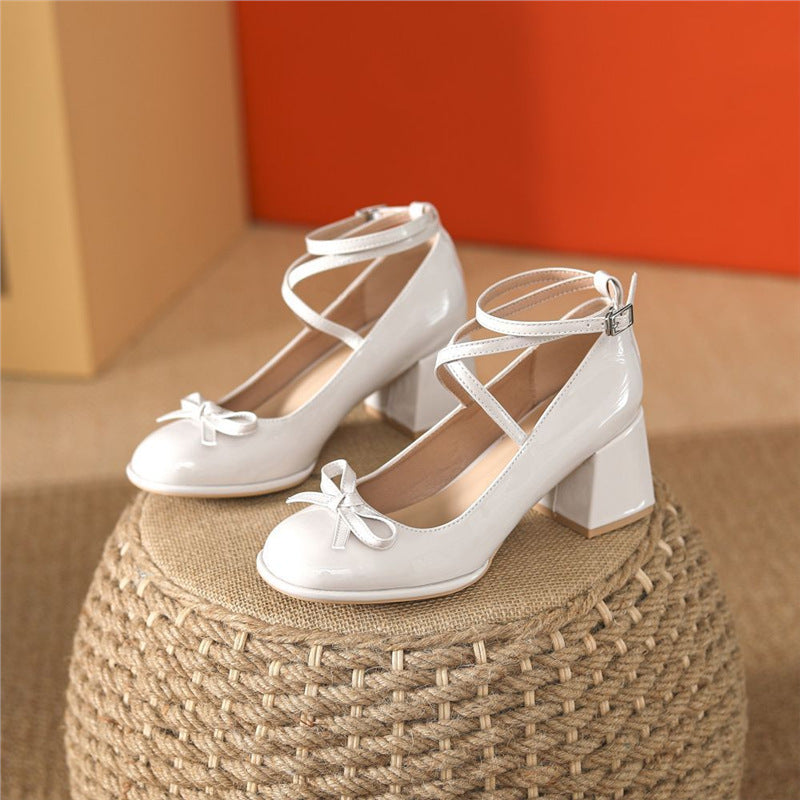 Damen elegante Slingback-Pumps mit dekorativer Schleifenapplikation EB