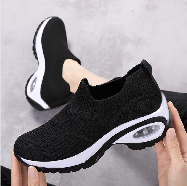Damen Bequeme Sneakers mit elastischem Strickoberteil und Luftpolstertechnologie EB