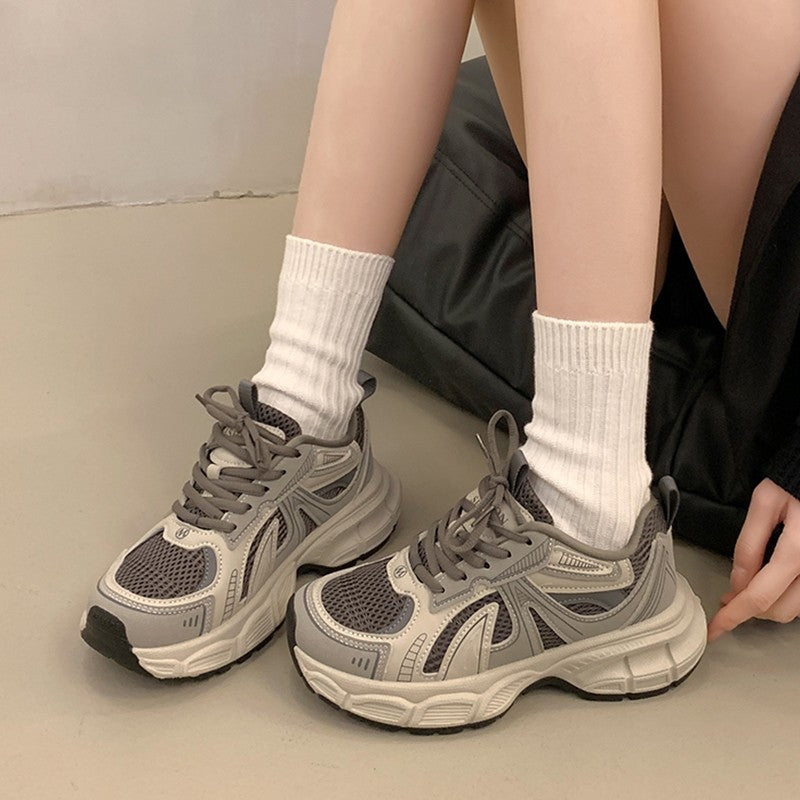 Damen Sportliche Lauf-Sneaker mit atmungsaktiver Mesh-Oberfläche und dämpfender Sohle EB