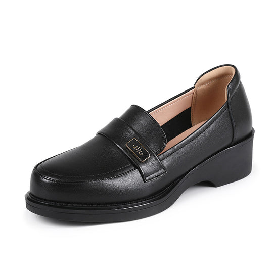 Damen Elegante Mokassins mit praktischem und ergonomischem Blockabsatz EB