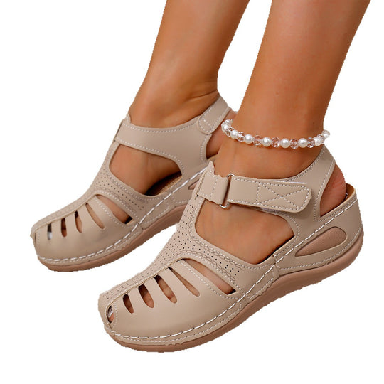 Damen Komfortable Sandalen mit durchbrochenem Obermaterial EB