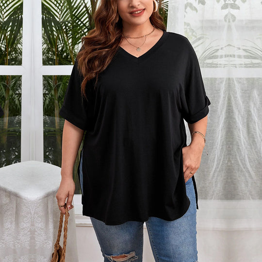 Damen V-Ausschnitt T-Shirt EB