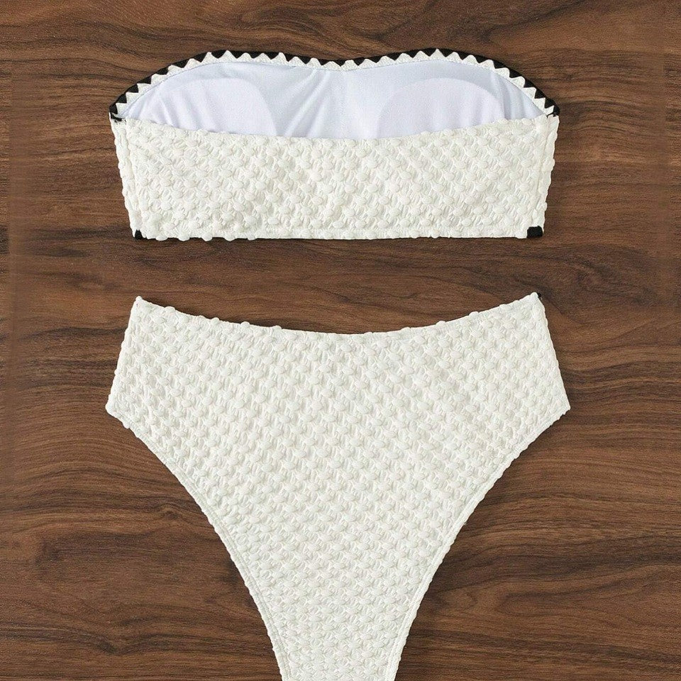Damen Bandeau-Bikini mit strukturierter Oberfläche EB