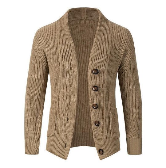 Damen Strickjacke mit knöpfbarem Design und seitlichen Taschen EB