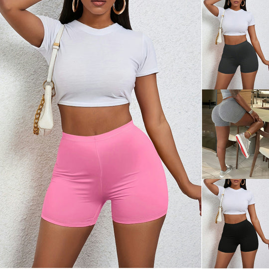 Damen Cropped T-Shirt mit figurformenden Shorts EB