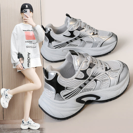 Damen Sportliche Sneakers mit luftdurchlässiger Mesh-Struktur und ergonomischer Dämpfung EB
