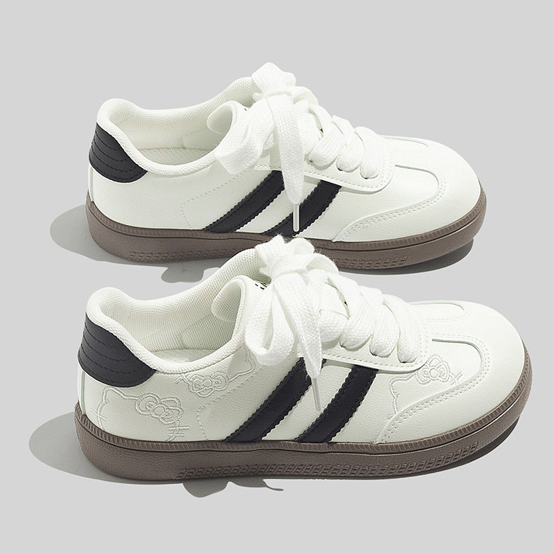 Damen Sportliche Sneakers mit floralem Design und weicher Dämpfung EB