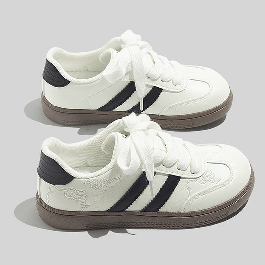 Damen Sportliche Sneakers mit floralem Design und weicher Dämpfung EB