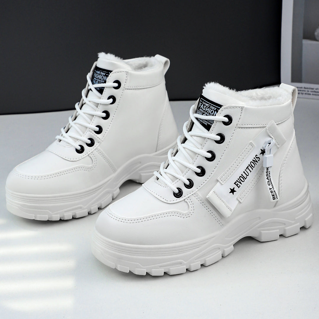 Damen Modische Winterstiefel mit isolierendem Futter und robustem Profil EB