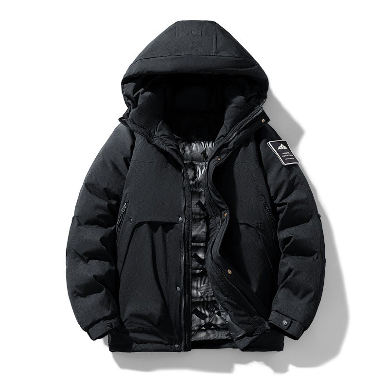 Unisex wasserabweisende gesteppte Winterjacke mit Kapuze und Thermoisolierung EB