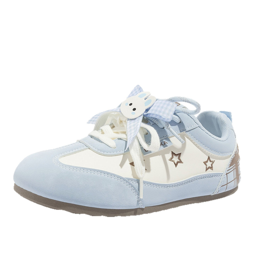 Damen Sneakers mit modernem Sternen-Muster und weicher Dämpfung EB